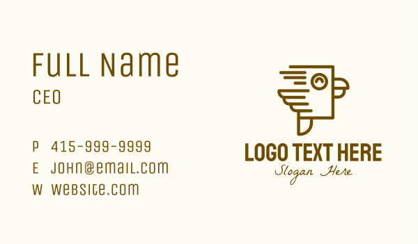 Fast Small Bird Business Card Design Image Preview