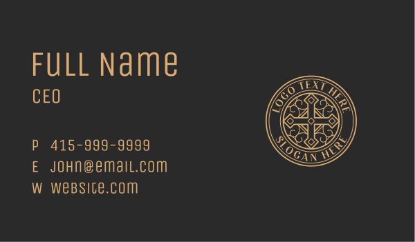 Religious Fellowship Cross Business Card Design Image Preview