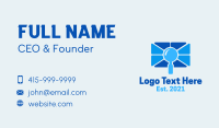 Blue Search Camera Business Card Design