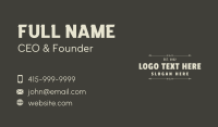 Classic Casual Wordmark Business Card Image Preview