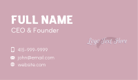 Feminine Script Wordmark Business Card Image Preview