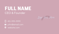 Feminine Script Wordmark Business Card Preview