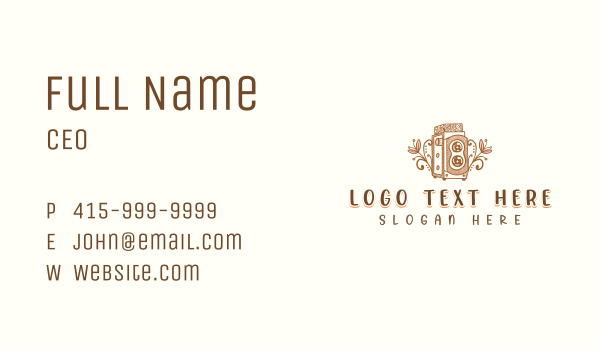 Antique Camera Photography Business Card Design Image Preview