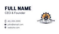 Excavation Machine Contractor Business Card Design