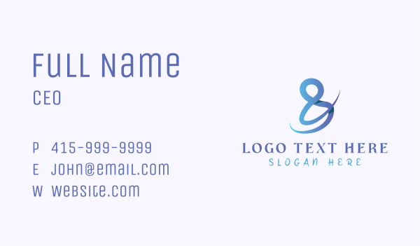 Luxe Ampersand Lettering Business Card Design Image Preview