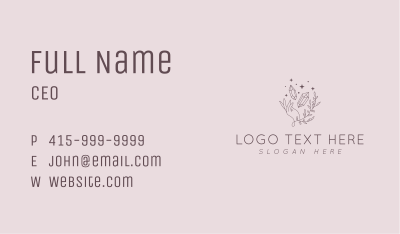 Feminine Hand Crystal Business Card Image Preview