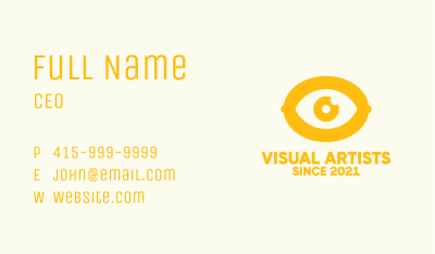 Gold Lemon Eye Business Card Image Preview