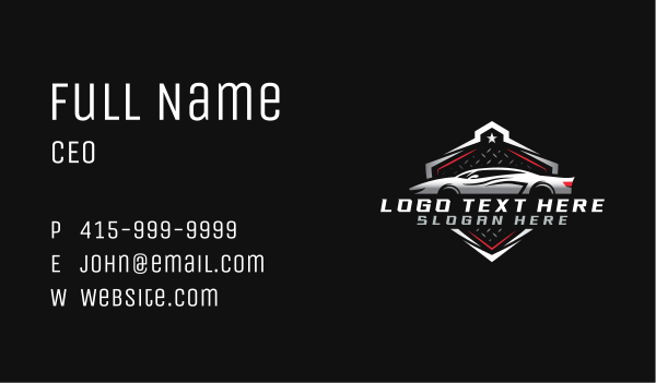 Sports Car Garage Business Card Design Image Preview