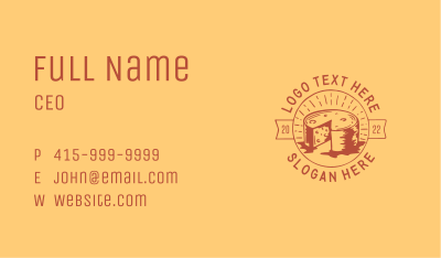 Hipster Cheese Wheel Business Card Image Preview
