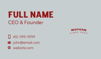 Bloody Horror Wordmark Business Card Image Preview