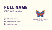 Colorful Butterfly Kite Business Card Design