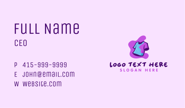 Shirt Ink Print Business Card Design Image Preview