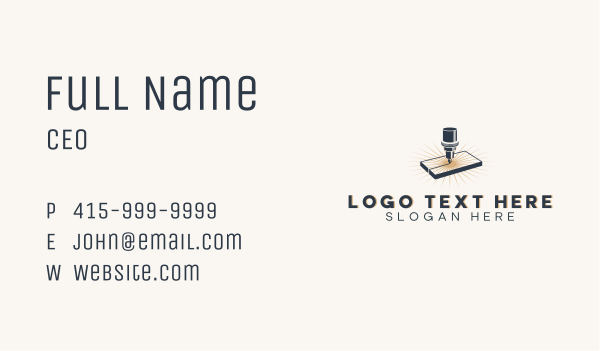 Laser Cutting Machinery Business Card Design Image Preview