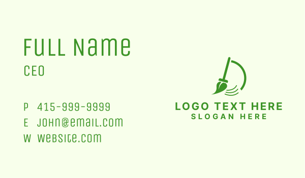 Letter D Leaf Mop Business Card Design Image Preview