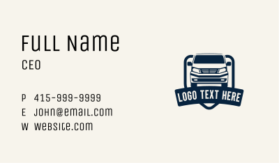 SUV Van Transportation Business Card Image Preview