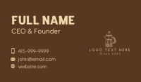 French Press Coffee  Business Card Image Preview