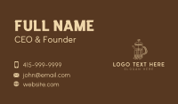 French Press Coffee  Business Card Preview