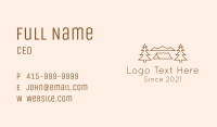 Pine Tree Campsite Business Card Image Preview