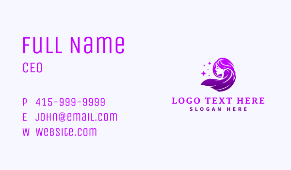 Woman Beauty Hair  Business Card Design Image Preview