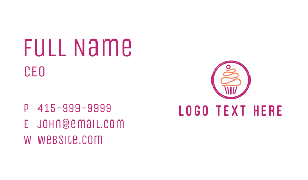 Modern Cupcake Shop  Business Card Design Image Preview