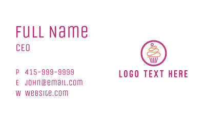 Modern Cupcake Shop  Business Card Image Preview
