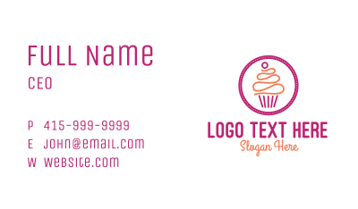 Modern Cupcake Shop  Business Card