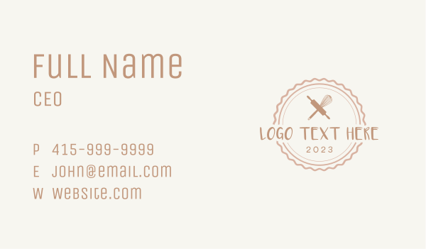 Pastry Shop Wordmark Business Card Design Image Preview