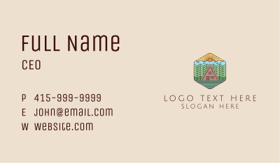 Rural Cabin Villa Business Card Image Preview