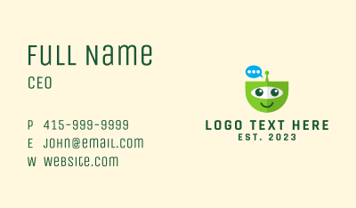 Chat Bot Mascot  Business Card Image Preview