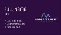 Tech Wave Software Letter M Business Card Image Preview