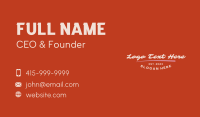 Funky Retro Wordmark  Business Card Image Preview