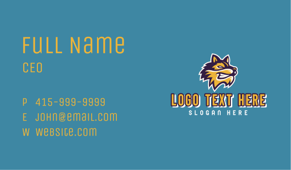 Fox Gaming Animal Business Card Design Image Preview