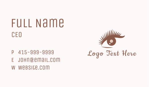 Lady Beauty Eyelash Business Card Design Image Preview