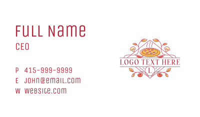 Gourmet Pizza Restaurant Business Card Image Preview