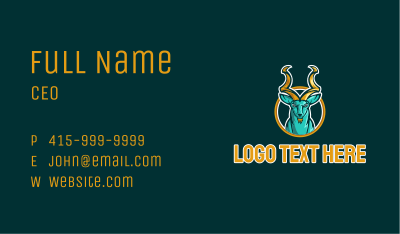 Antelope Sports Mascot  Business Card Image Preview