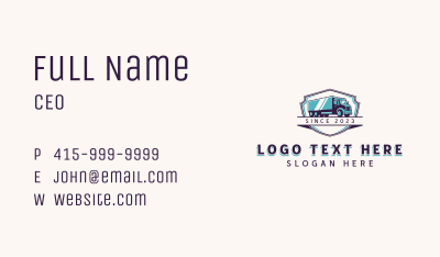 Truck Vehicle Transportation Business Card Image Preview