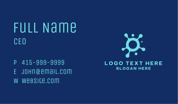 Abstract Tech Blob Business Card Design Image Preview