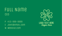 Green Heart Clover  Business Card Image Preview