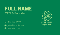 Green Heart Clover  Business Card Image Preview