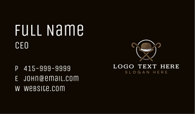 Cane Bowler Hat Business Card Image Preview