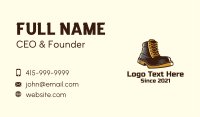 Leather Boots Footwear Business Card Image Preview