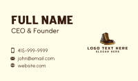Leather Boots Footwear Business Card Preview