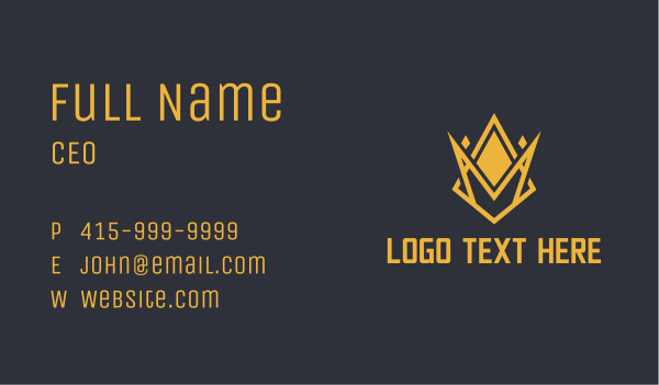 Golden Squad Crown  Business Card Design Image Preview