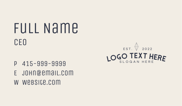 Business Crystal Wordmark Business Card Design Image Preview