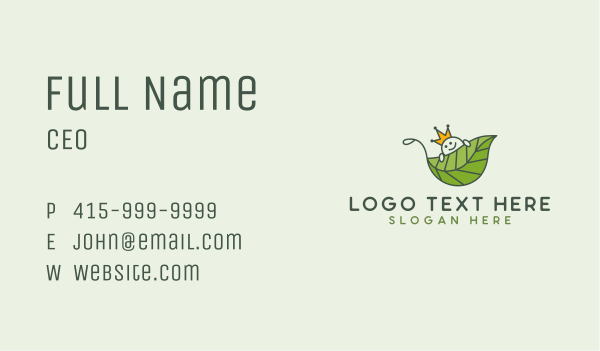 Childhood Crown Leaf  Business Card Design Image Preview