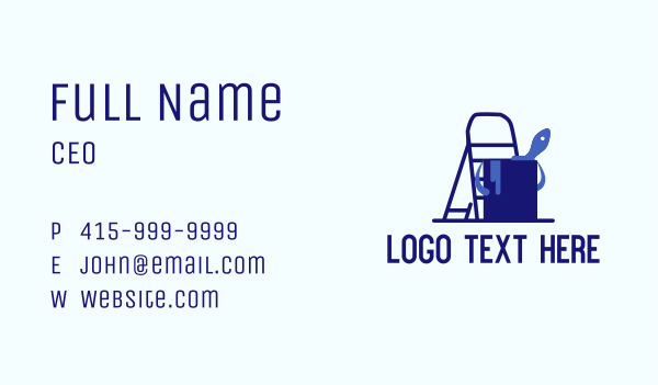 Ladder Paint Bucket Business Card Design Image Preview