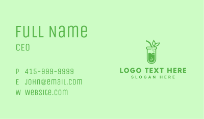 Test Tube Organic Drink Business Card Image Preview