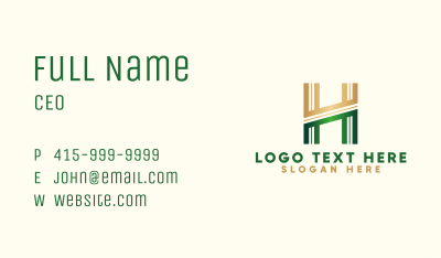 Corporate Marketing Letter H Business Card Image Preview