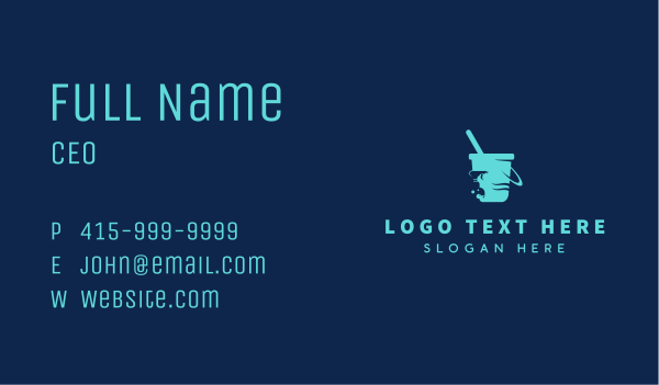 Bucket Spray Bottle Cleaning Business Card Design Image Preview