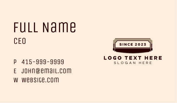 Hack Saw Woodworking Business Card Design Image Preview